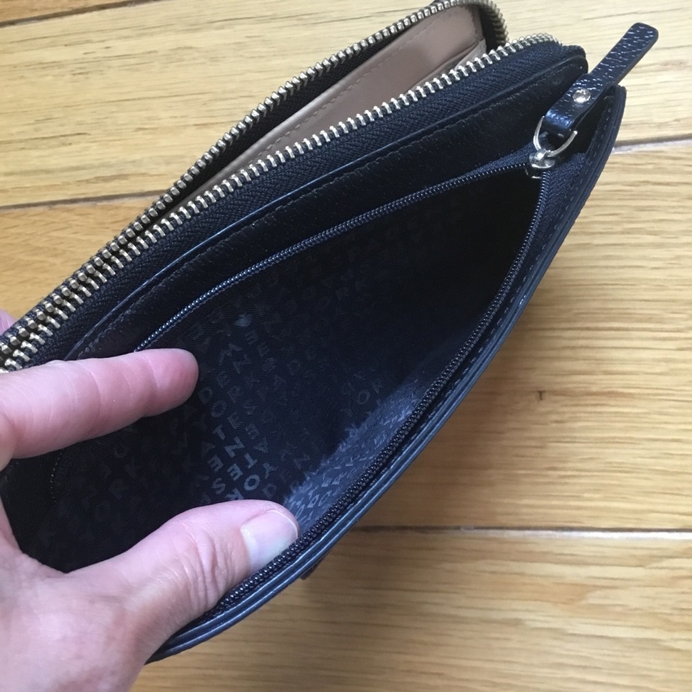 Kate Spade Black Leather Grand Street Layton Wallet Wristlet - Picture 10 of 14
